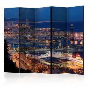 Paraván Illuminated Barcelona Dekorhome 225x172 cm (5-dílný),Paraván Illuminated Barcelona Dekorhome 225x172 cm (5-dílný)