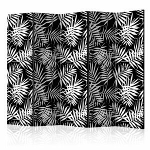 Paraván Black and White Jungle Dekorhome 225x172 cm (5-dílný),Paraván Black and White Jungle Dekorhome 225x172 cm (5-dílný)