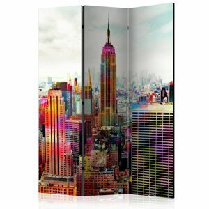 Paraván Colors of New York City Dekorhome 135x172 cm (3-dílný),Paraván Colors of New York City Dekorhome 135x172 cm (3-dílný)