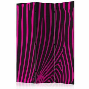 Paraván Zebra pattern (violet) Dekorhome 135x172 cm (3-dílný),Paraván Zebra pattern (violet) Dekorhome 135x172 cm (3-dílný)