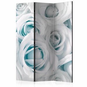 Paraván Satin Rose (Turquoise) Dekorhome 135x172 cm (3-dílný),Paraván Satin Rose (Turquoise) Dekorhome 135x172 cm (3-dílný)