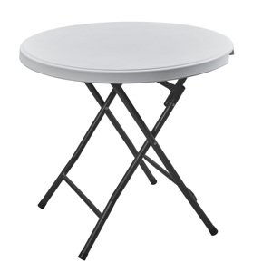 Skládací stůl CATERING Ø 80cm ocel / plast,Skládací stůl CATERING Ø 80cm ocel / plast