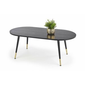Konferenční stolek EMBOSA černá / zlatá Halmar