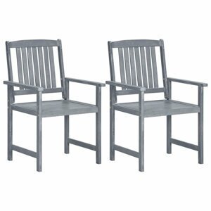 Zahradní židle 2 ks šedé Dekorhome
