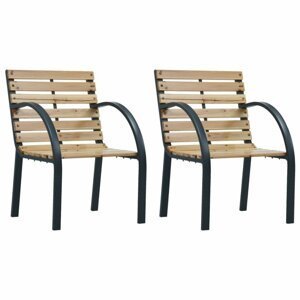 Zahradní židle 2 ks dřevo / ocel Dekorhome Hnědá,Zahradní židle 2 ks dřevo / ocel Dekorhome Hnědá