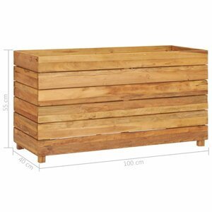 Zahradní truhlík teakové dřevo Dekorhome 100x40x55 cm,Zahradní truhlík teakové dřevo Dekorhome 100x40x55 cm