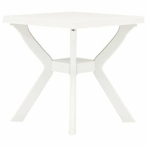 Zahradní bistro stolek plast Dekorhome Bílá,Zahradní bistro stolek plast Dekorhome Bílá