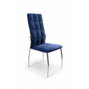 Jídelní židle K416 samet / chrom Modrá,Jídelní židle K416 samet / chrom Modrá