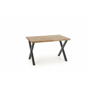 Jídelní stůl APEX masivní dubové dřevo / černá 120x78 cm,Jídelní stůl APEX masivní dubové dřevo / černá 120x78 cm