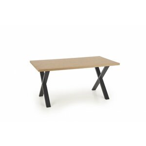 Jídelní stůl APEX dýha dub / černá 160x90 cm,Jídelní stůl APEX dýha dub / černá 160x90 cm