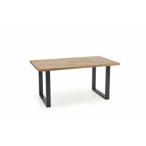 Jídelní stůl RADUS masivní dubové dřevo / černá 160x90 cm,Jídelní stůl RADUS masivní dubové dřevo / černá 160x90 cm