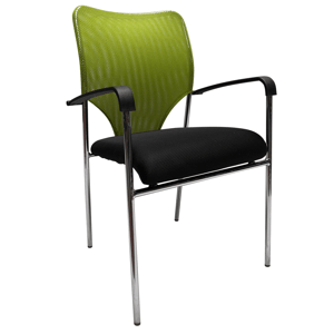 Konferenční židle UMUT síťovina / plast / kov Černá / zelená,Konferenční židle UMUT síťovina / plast / kov Černá / zelená