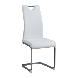 Jídelní židle DEKOMA kov / ekokůže Bílá,Jídelní židle DEKOMA kov / ekokůže Bílá