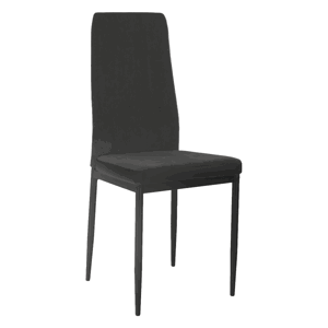 Jídelní židle ENRA látka / ekokůže / kov Tmavě šedá,Jídelní židle ENRA látka / ekokůže / kov Tmavě šedá