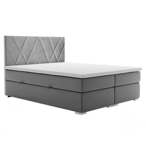 Boxspringová postel ORA šedá 180 x 200 cm,Boxspringová postel ORA šedá 180 x 200 cm