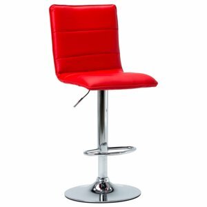 Barová židle umělá kůže / chrom Dekorhome Červená,Barová židle umělá kůže / chrom Dekorhome Červená