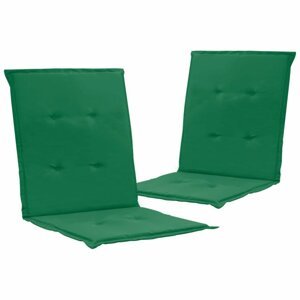 Voděodolné podušky na zahradní židle 2 ks Dekorhome Zelená,Voděodolné podušky na zahradní židle 2 ks Dekorhome Zelená