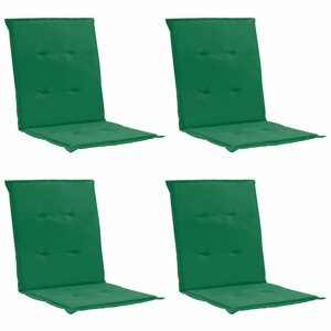Voděodolné podušky na zahradní židle 4 ks Dekorhome Zelená,Voděodolné podušky na zahradní židle 4 ks Dekorhome Zelená