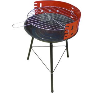 Kulatý zahradní gril se zástěnou proti větru BARBECUE Ø36 cm