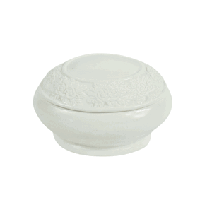 Bílá porcelánová miska s víčkem BAKJA