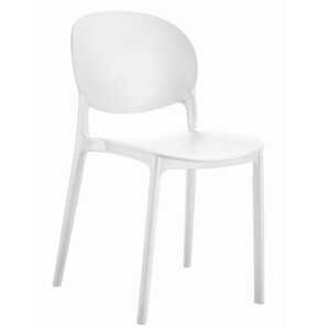 Bílá plastová židle RAWA