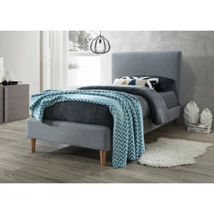Čalouněná postel ACOMA 90 x 200 cm šedá