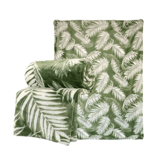 Zelená mikroplyšová deka FIEN, 150x200 cm