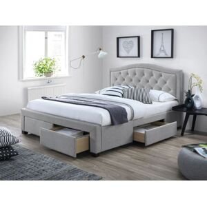 Čalouněná postel ELECTRA 180 x 200 cm šedá