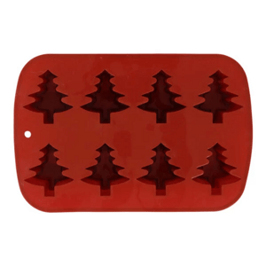 Silikonová forma na pečení VÁNOČNÍ STROMKY, červená