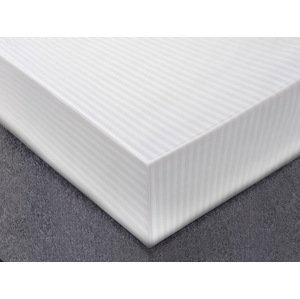 Bavlněné prostěradlo MIX PROUŽKŮ COTTO 140x240 cm bílé, 100% bavlna Rozměr: 140 x 240 cm