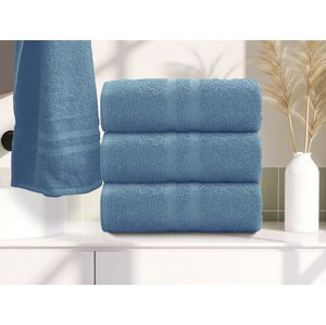 Ručník DUAL BASIC 50 x 100 cm modrý, 100% bavlna