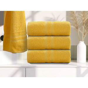 Ručník DUAL BASIC 50 x 100 cm žlutý, 100% bavlna
