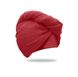 Rychleschnoucí froté turban na vlasy červený