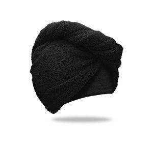 Rychleschnoucí froté turban na vlasy černý