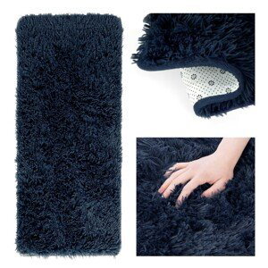 Huňatý tmavě modrý koberec KARVAG Rozměr: 80 x 160 cm