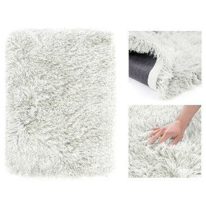 Huňatý smetanový koberec FLORO Rozměr: 100 x 150 cm