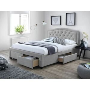 Čalouněná postel ELECTRA 160 x 200 cm šedá