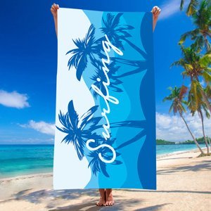 Plážová osuška SURFING modrá
