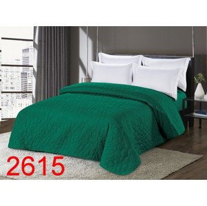 Zelený přehoz na postel se vzorem STONE 200x220 cm