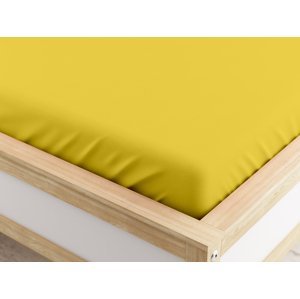 Jersey prostěradlo MICRO žluté 90 x 200 cm