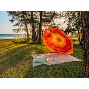 Oranžovo-červený slunečník GLEAM 180 cm