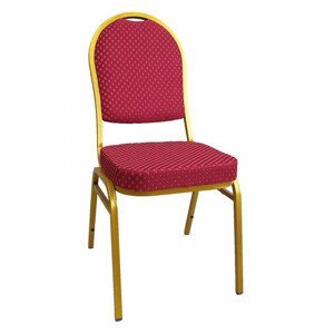 Tempo Kondela Židle JEFF 3 NEW - červená/zlatý nátěr + kupón KONDELA10 na okamžitou slevu 3% (kupón uplatníte v košíku)