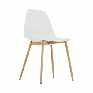 Tempo Kondela Židle SINTIA - bílá/přírodní + kupón KONDELA10 na okamžitou slevu 3% (kupón uplatníte v košíku)