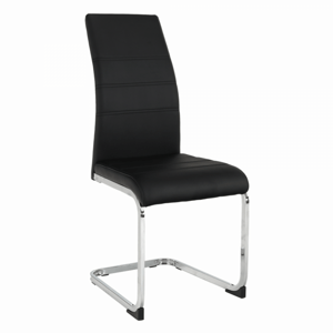 Tempo Kondela Jídelní židle VATENA - černá/chrom + kupón KONDELA10 na okamžitou slevu 3% (kupón uplatníte v košíku)