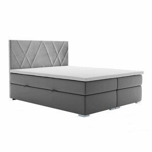 Tempo Kondela Postel ORA boxspring, 160x200, šedá + kupón KONDELA10 na okamžitou slevu 3% (kupón uplatníte v košíku)