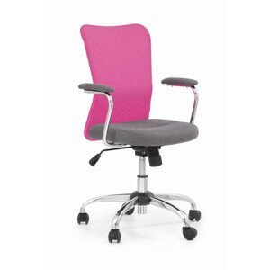Halmar Dětská židle Andy - šedá/růžová
