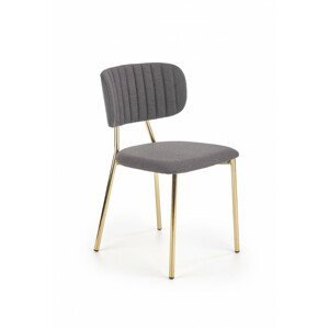 Halmar Jídelní židle K362 - šedá/zlatá
