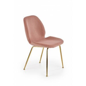 Halmar Jídelní židle K381 - růžová/zlatá