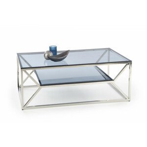 Halmar Konferenční stolek AURORA - nerez/kouřové sklo