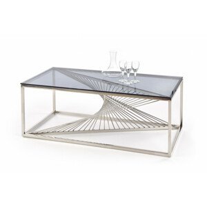 Halmar Konferenční stolek INFINITY - nerez/kouřové sklo